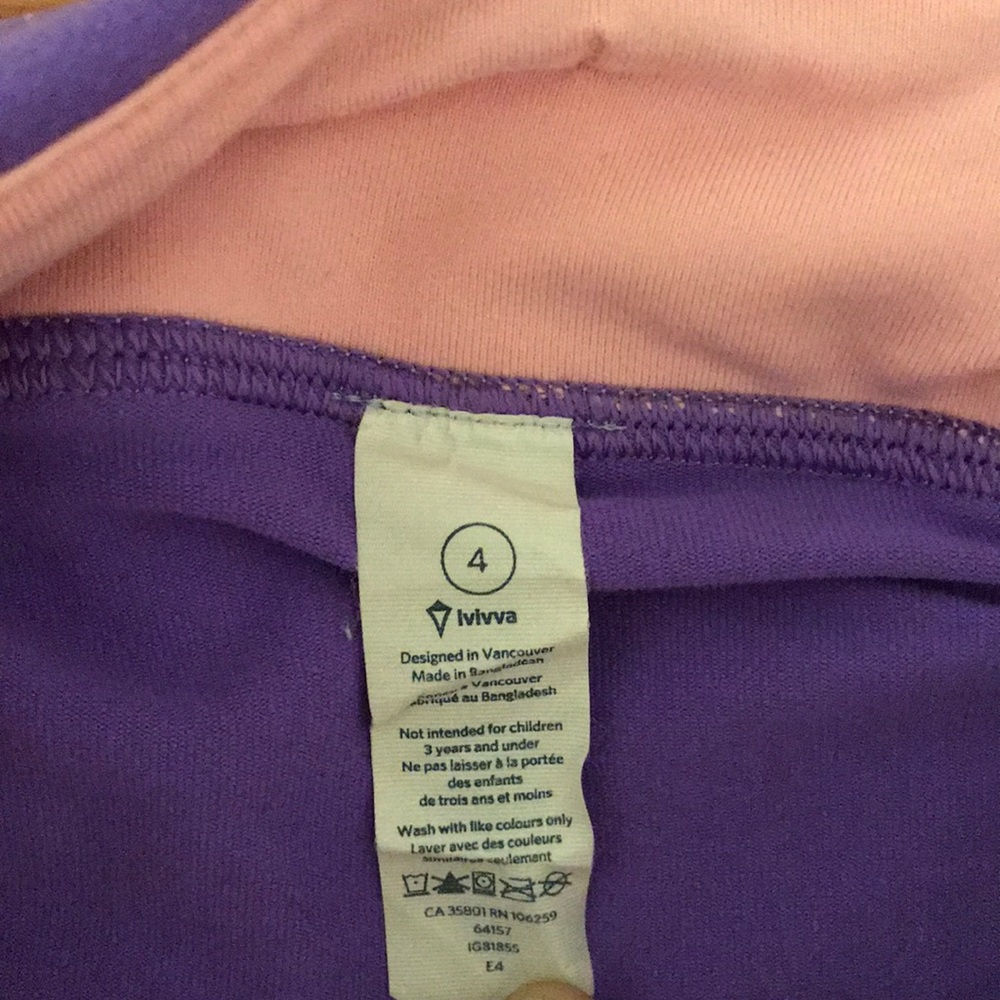 Ivivva pink, purple, and blue tennis skirt - Picture 2 of 4